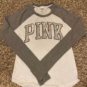 PINK grey long sleeve